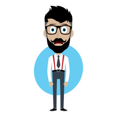 businessman office guy funny cartoon character