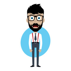 businessman office guy funny cartoon character