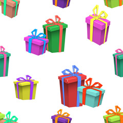 Colorful Happy Birthday Seamless pattern.