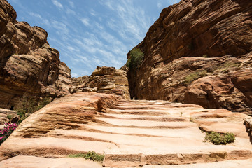  Road in  old Nabataean city Petra, Jordan © sola_sola