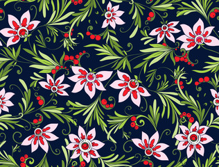 Floral seamless pattern. Flower background. Floral seamless texttile