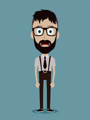 businessman office guy funny cartoon character