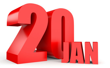 January 20. Text on white background.