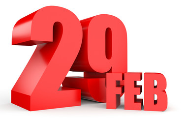 February 29. Text on white background.