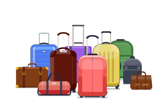 Travel bags and luggage color vector