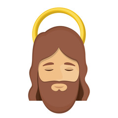 Jesus cartoon icon. Holy night family christmas and betlehem theme. Isolated design. Vector illustration