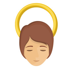 Jesus kid cartoon icon. Holy night family christmas and betlehem theme. Isolated design. Vector illustration