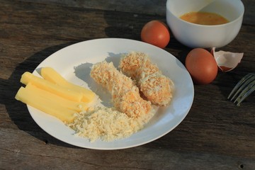 Cheese fritter breaded
