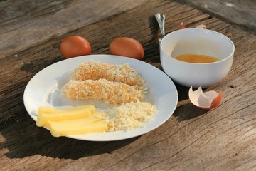 Cheese fritter breaded