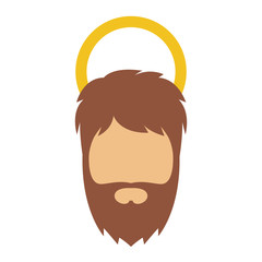 Joseph cartoon icon. Holy night family christmas and betlehem theme. Isolated design. Vector illustration