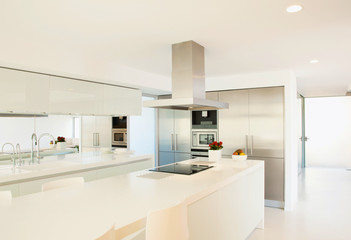 Modern architecture, beautiful kitchen of a luxury apartment