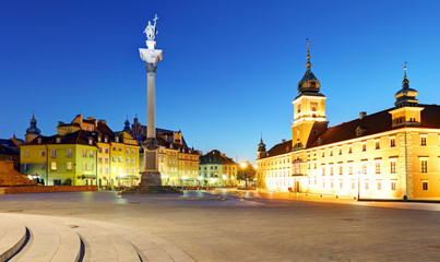 Obraz premium Warszawa Stare Miasto, Plaz Zamkowy, Polska, nikt