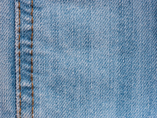 Texture of denim jeans close up
