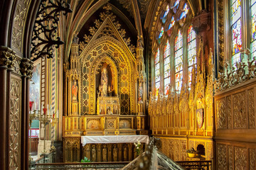 Obraz premium PARIS, FRANCE April 25, 2016. Church Saint-Etienne-du-Mont -view the interior. 