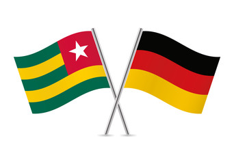 Togo and German flags. Vector illustration.