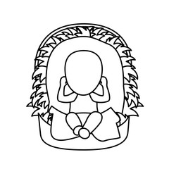 Jesus baby cartoon icon. Holy night family christmas and betlehem theme. Isolated design. Vector illustration