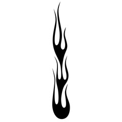  Flames fire tattoo tribal vector design. Black tribal flames for tattoo or another design.   Flames vector format  isolated on white background.