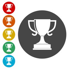 Champions Cup icons set 