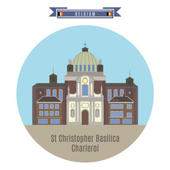 Obraz premium St.Christopher Basilica, Charleroi, Belgium