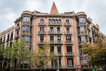 Hausfassade in Barcelona