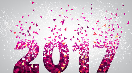 Pink 2017 New Year background.