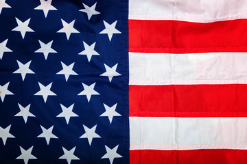 American flag as a backdrop