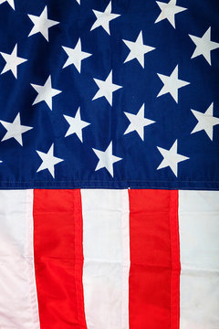 American flag as a backdrop