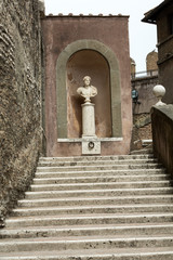  Marble statue in the Castle of Angel in Rome. Italy