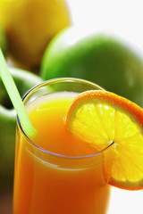 Orange juice with fruits