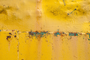 old surface of the metal sheet covered with old paint, great background or texture for your project