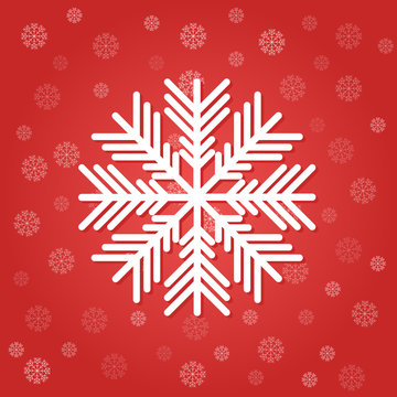 Vector snowflake on a abstract background. Snowflakes pattern. Holiday illustration.