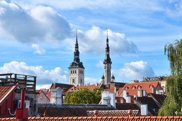 Obraz premium Panoramic view of Old Town, Tallinn,Estonia.