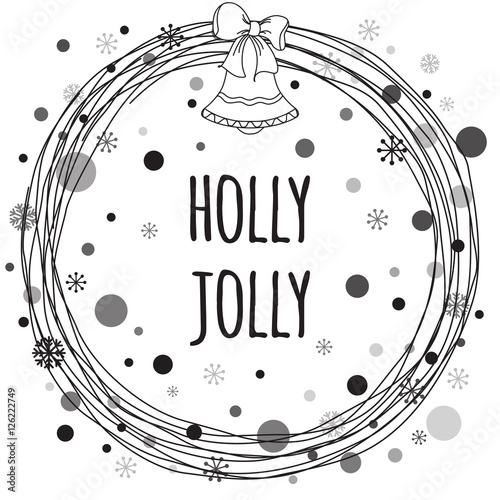 &quot;Holly Jolly Quote Typography Banner Design&quot; Stock image and royalty-free vector files on
