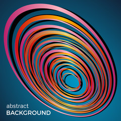 Beautiful light circles on a blue background. Abstract flash light circles. Vector technology background.
