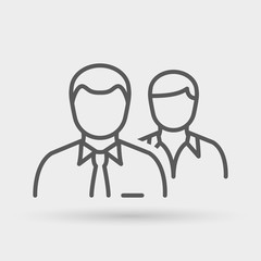 executive leader line icon