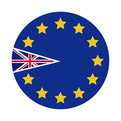 Brexit flag icon. European union eu europe nation and government theme. Isolated design. Vector illustration