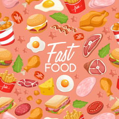 Fast Food Elements : Vector Illustration 