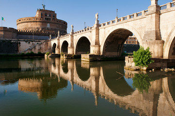 Castel Sant'Angelo in a summer day in Rome, Italy