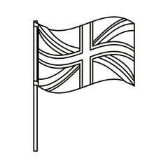 United kingdom flag icon. London uk landmark tourism and england theme. Isolated design. Vector illustration