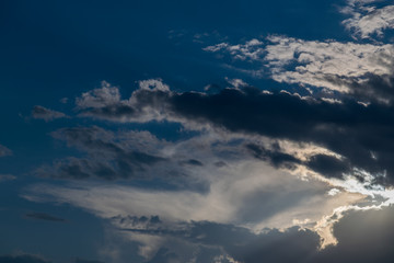 Fototapeta na wymiar Dramatic sunset sky with clouds.