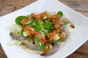 shrimp in fish sauce,hot and spicy