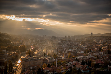 sunset over Sarajevo 