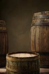 background of barrel wood,