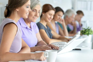 Fototapeta premium Businesspeople Working In Office