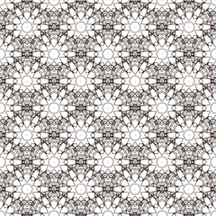 Seamless circle pattern. Mandala design. Vintage decorative element.