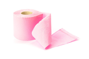 toilet paper isolated on white background