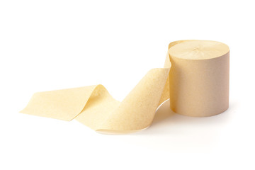 toilet paper isolated on white background