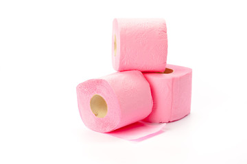 toilet paper isolated on white background