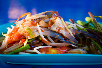 Obraz na płótnie Canvas Crab Papaya salad