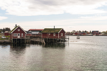 Fototapeta na wymiar fishing villages in Lofoten - norway